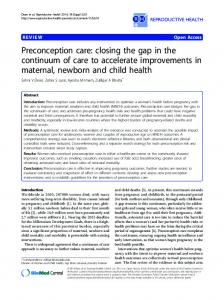 Preconception care - Springer Link