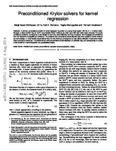 Preconditioned Krylov solvers for kernel regression