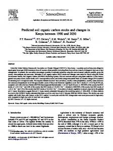 Predicted soil organic carbon stocks and changes in ...