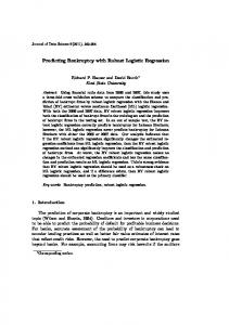 Predicting Bankruptcy with Robust Logistic Regression