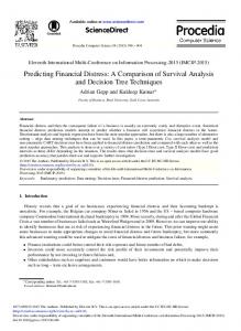 Predicting Financial Distress: A Comparison of ... - CyberLeninka