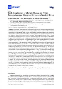 Predicting Impact of Climate Change on Water Temperature ... - MDPI