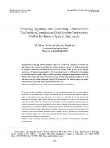 Predicting Organizational Citizenship Behavior from