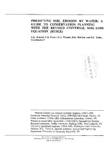 predicting soil erosion by water