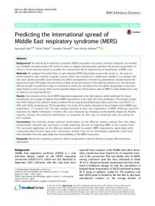 Predicting the international spread of Middle East respiratory syndrome