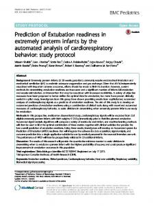 Prediction of Extubation readiness in extremely ... - BMC Pediatrics