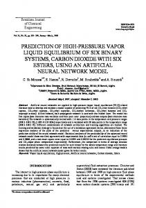 prediction of high-pressure vapor liquid