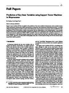 Prediction of Key State Variables using Support Vector Machines in