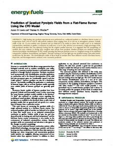 Prediction of Sawdust Pyrolysis Yields from a Flat ... - ACS Publications