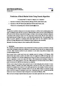 Prediction of Stock Market Index Using Genetic Algorithm - Academic ...