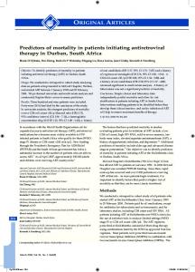 Predictors of mortality in patients initiating antiretroviral therapy in ...