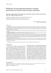 Predictors of successful percutaneous coronary