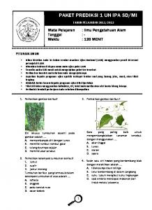 prediksi 1 un ipa sd