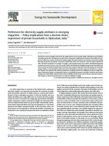 Preferences for electricity supply attributes in