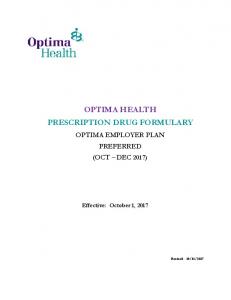 Preferred Drug List - Optima Health