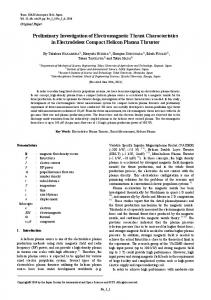 Preliminary Investigation of Electromagnetic Thrust Characteristics in ...