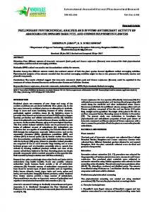 preliminary phytochemical analysis and in vitro ...