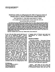 Preliminary studies on antihyperglycemic effect of aqueous extract of ...