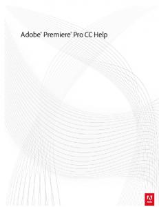 Premiere Pro CC manual