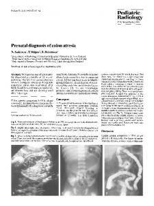 Prenatal diagnosis of colon atresia - Springer Link