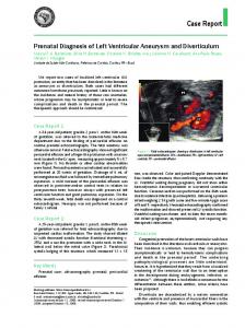 Prenatal diagnosis of left ventricular aneurysm and diverticulum