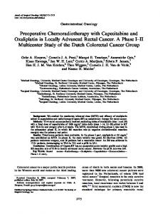 Preoperative Chemoradiotherapy with Capecitabine and Oxaliplatin in ...