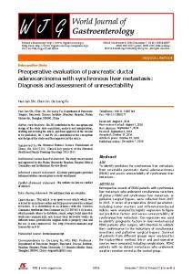 Preoperative evaluation of pancreatic ductal ... - Semantic Scholar