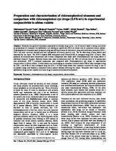 Preparation and characterization of chloramphenicol niosomes and ...