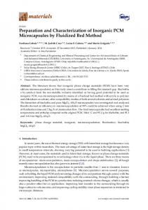 Preparation and Characterization of Inorganic PCM ... - MDPI