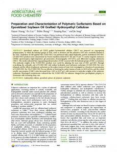 Preparation and Characterization of Polymeric ... - ACS Publications