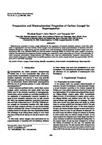 Preparation and Electrochemical Properties of