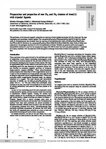 Preparation and properties of new Fe6 and Fe8 ... - George Christou