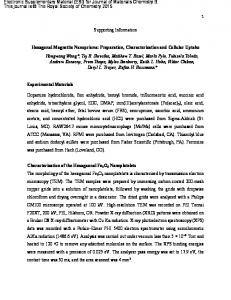 Preparation, Characterization and Cellular Uptake Hongwang Wang