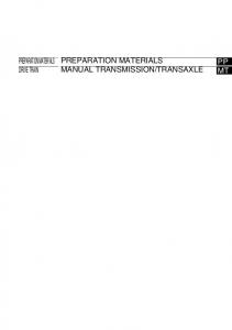 preparation materials preparation materials pp drive train manual ...
