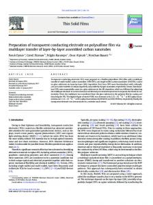 Preparation of transparent conducting electrode on