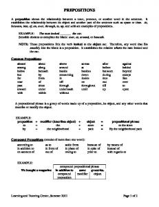 PREPOSITIONS - GPC Home