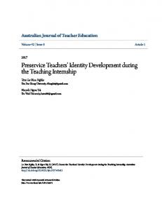 Preservice Teachers' Identity Development during the Teaching ... - Eric