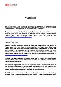 PRESS NOTE - Telecom Italia