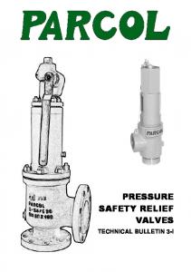 Pressure Safety relief valves - Parcol