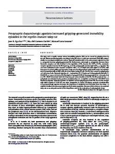 Presynaptic dopaminergic agonists increased ...