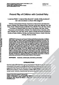 Pretend Play of Children with Cerebral Palsy