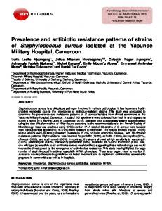 Prevalence and antibiotic resistance patterns of ...