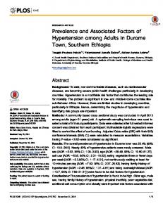 Prevalence and Associated Factors of Hypertension among ... - PLOS