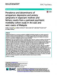 Prevalence and determinants of antepartum ... - BMC Psychiatry