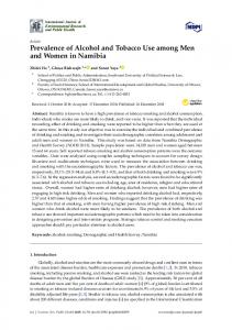 Prevalence of Alcohol and Tobacco Use among Men and ... - MDPI