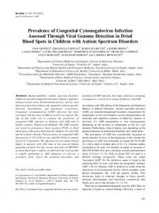 Prevalence of Congenital Cytomegalovirus Infection ... - In Vivo