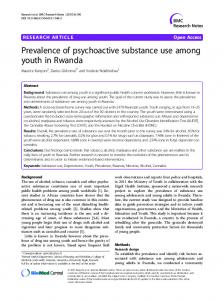 Prevalence of psychoactive substance use among ... - Springer Link