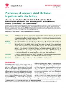 Prevalence of unknown atrial fibrillation in patients with risk factors