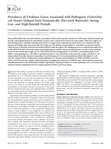 Prevalence of Virulence Genes Associated with Pathogenic ...