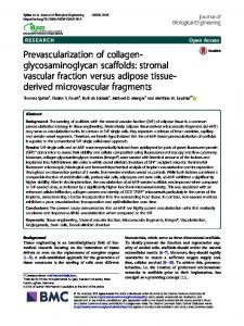 Prevascularization of collagen-glycosaminoglycan